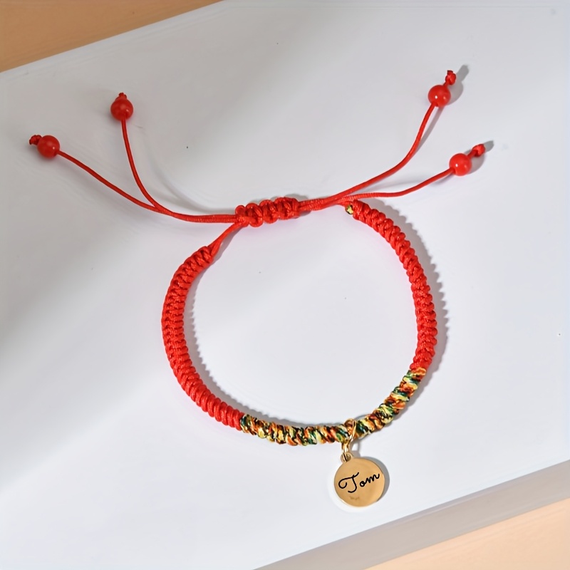 Customizable Braided Rope Bracelets with Names